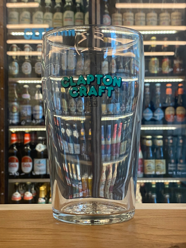 Clapton Craft Green Logo Brent Pint Glass