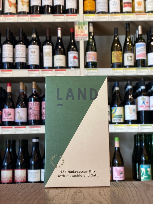 Land Chocolate | Madagascar Milk & Pistachio & Salt Chocolate 56%