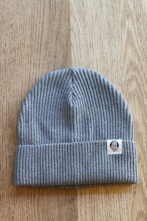 Clapton Craft Fisherman Beanie (Black & Heather Grey)